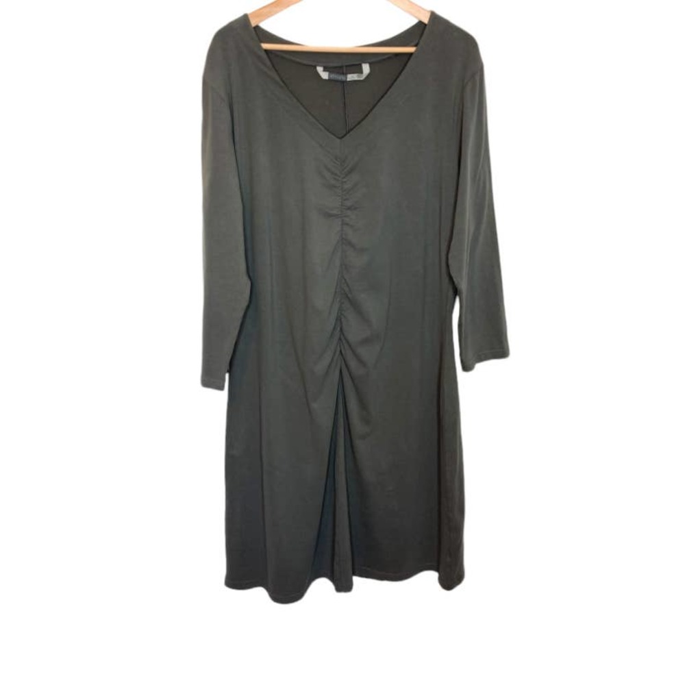 Athleta Charcoal V-Neck Mini Dress